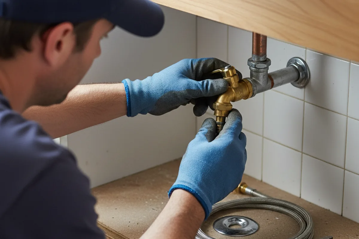 Shutoff valve and fitting work during Emergency Plumbing in Blue Ridge